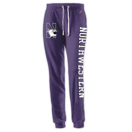 Northwestern Wildcats Ladies League Purple Heather Triblend Jogger Pants