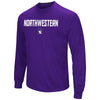 Northwestern University Wildcats Colosseum Men's Purple Setter L/S T-Shirt with N-Cat Design
