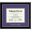 Northwestern | Kellogg Onyx Double Matted Black Diploma Frame With Silver Accent & Main Matt In Purple