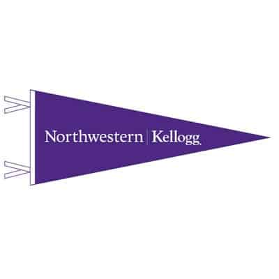 Northwestern University Wildcats Wool Felt Pennant with the Kellogg Straight Design (12X30)