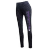 Northwestern University Wildcats Ladies Black Heather Pattern Leggings