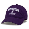 Northwestern University Wildcats Unconstructed Purple Cotton Twill Hat with Lacrosse Design
