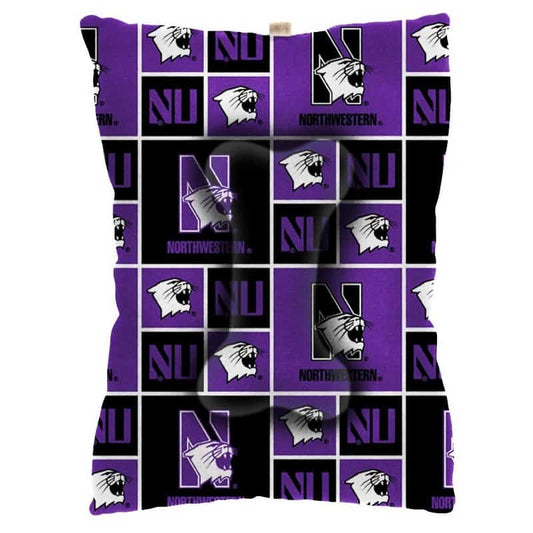 Northwestern University Wildcats Large Pet Bed With All Over Design