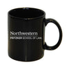 Northwestern University Wildcats 11 oz. Black Ceramic Coffee Mug with Pritzker School of Law Design