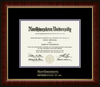 Northwestern University Wildcats Gold Embossed Pritzker School of Law Diploma Frame in Murano with black and purple mats