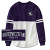 Northwestern University Wildcats Unisex League Two Tone Long Sleeve Jersey Tee