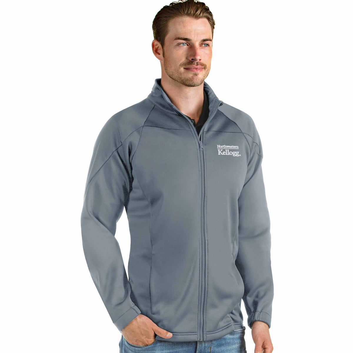 Kellogg Men's Antigua Steel Links Golf Jacket