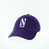 Northwestern University Wildcats Unconstructed Purple Cotton Twill Hat with N & Mom Design