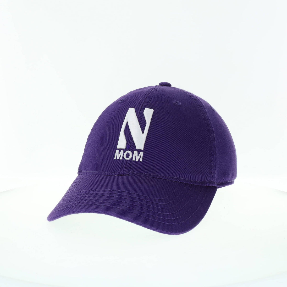 Northwestern University Wildcats Unconstructed Purple Cotton Twill Hat with N & Mom Design