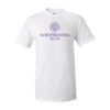 Northwestern University Wildcats White Short Sleeve Tee Shirt with Mom Design