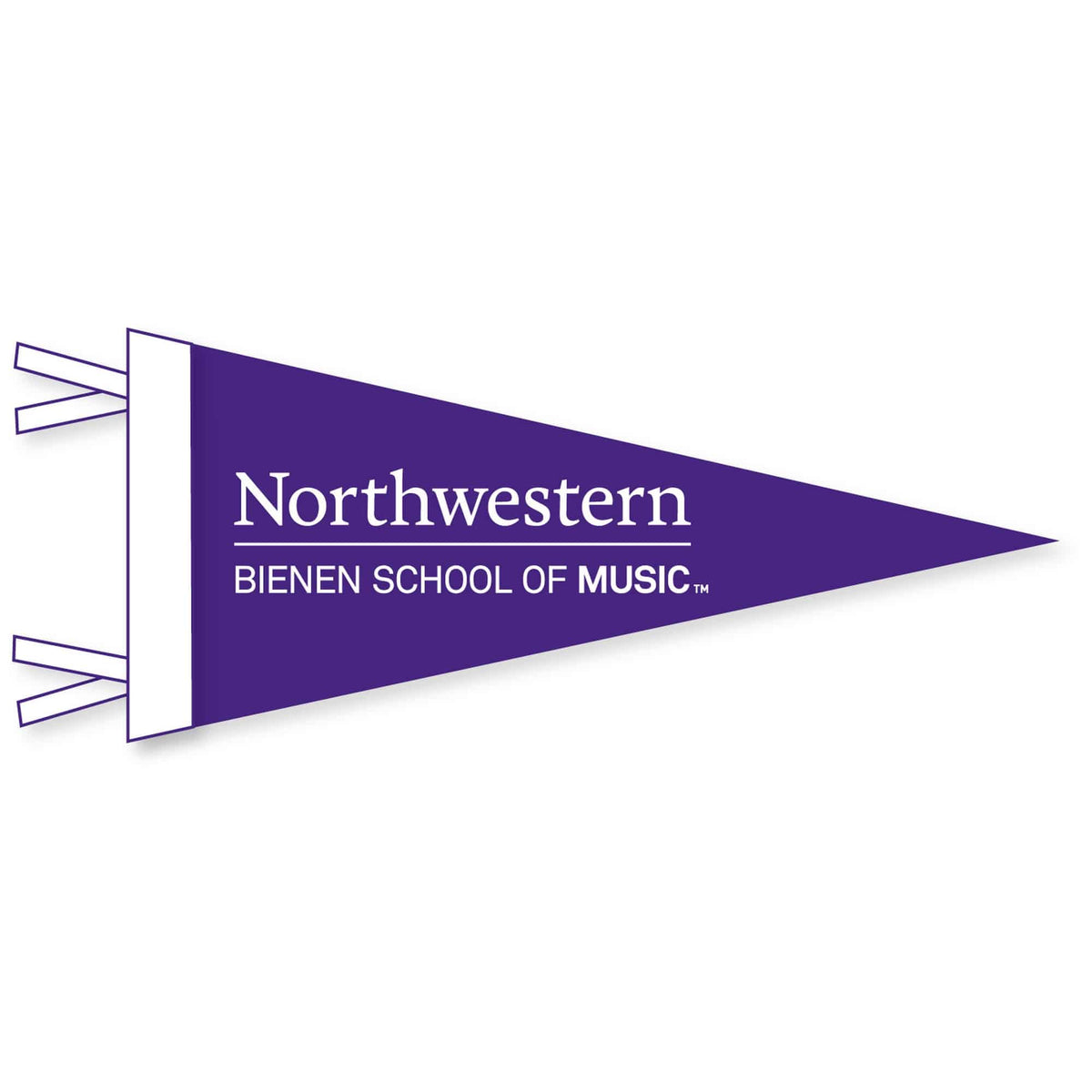 Northwestern Bienen School of Music Wool Felt Pennant Size Medium 9"X24"