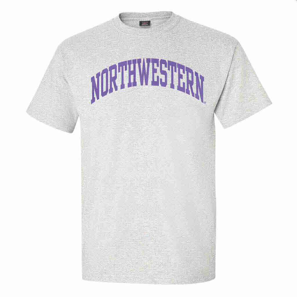 Northwestern University Wildcats Men's MV Marble Heather Classic Tee with One Color Arch Design