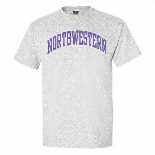 Northwestern University Wildcats Men's MV Marble Heather Classic Tee with One Color Arch Design