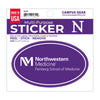 Northwestern University Feinberg School of Medicine Full Color Outside Application 3"X5" Oval Multi-Purpose Sticker