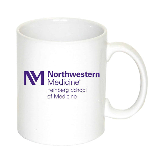 Northwestern University Wildcats 11 oz. White Ceramic Coffee Mug with Feinberg School of Medicine Design
