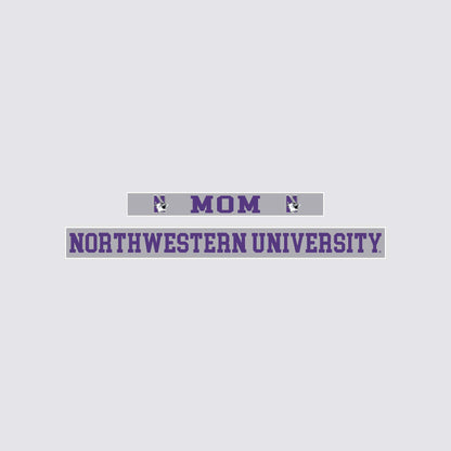 Northwestern University Wildcats Chrome License Plate Frame with Grey Laser Cut Insert MOM/NORTHWESTERN UNIVERSITY Design-2