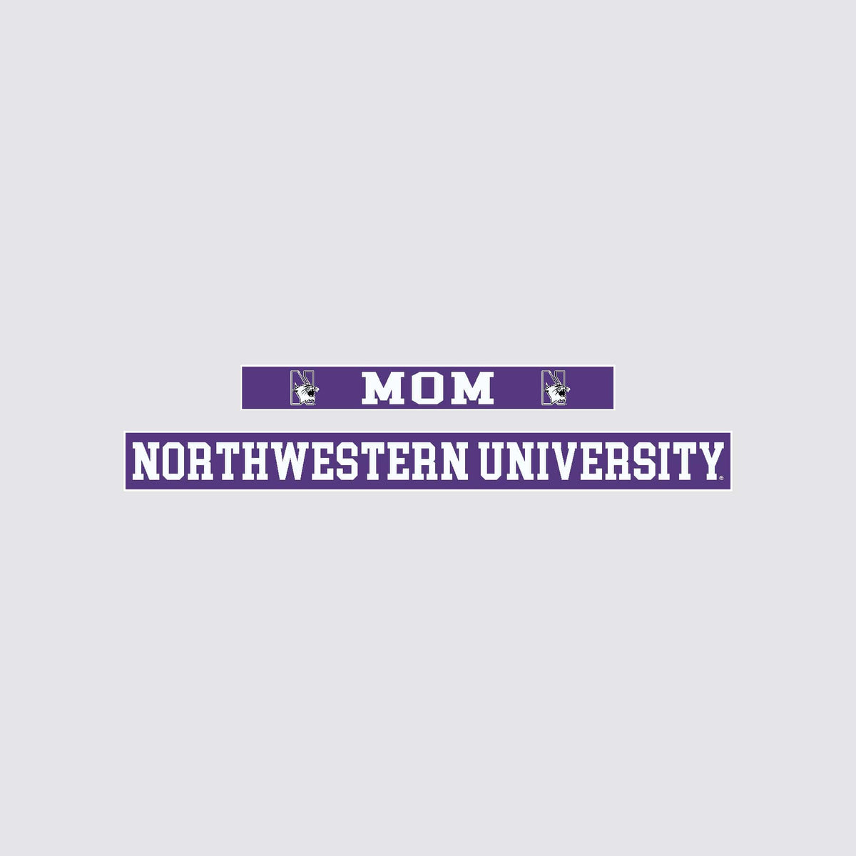 Northwestern University Wildcats Chrome License Plate Frame with Purple Laser Cut Insert MOM/NORTHWESTERN UNIVERSITY Design-2