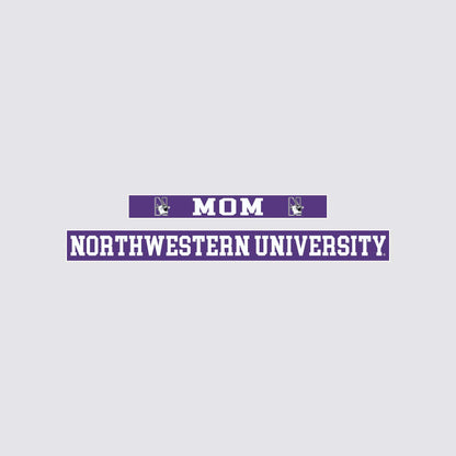 Northwestern University Wildcats Chrome License Plate Frame with Purple Laser Cut Insert MOM/NORTHWESTERN UNIVERSITY Design-2