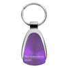 Northwestern University Wildcats Laser Engraved Purple Teardrop Keychain with Music Design