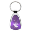 Northwestern University Wildcats Laser Engraved Purple Teardrop Key Chain with Mascot Design