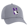 Northwestern University Wildcats Ahead Constructed Performance Light Grey Velcro Back Hat with N-Cat Design