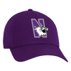 Northwestern University Wildcats Ahead Constructed Performance Purple Velcro Back Hat with N-Cat Design