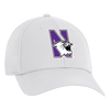 Northwestern University Wildcats Ahead Constructed Performance White Velcro Back Hat with N-Cat Design
