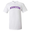 White Short Sleeve Tee Shirt with "Nerdwestern" Design
