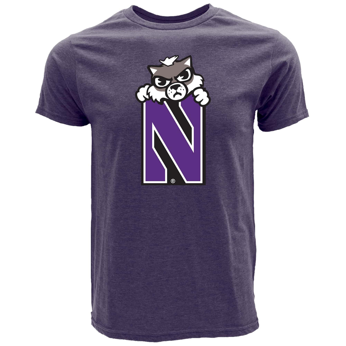 Northwestern University Wildcats Tokyodachi Asobi Design Heather Purple Bi-blend Tee Shirt
