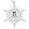 Northwestern University Wildcats White Pewter Snoflake Ornament with Mascot  Design