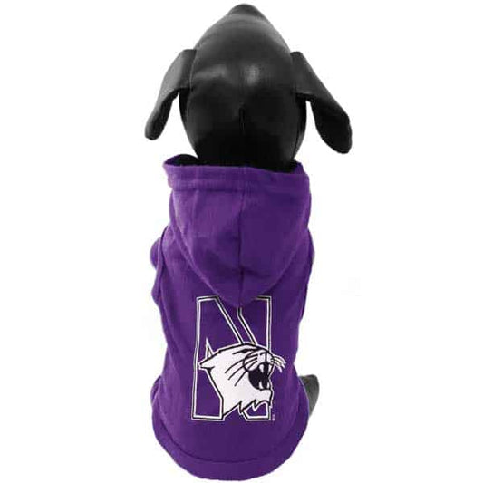 Northwestern University Wildcats Cotton Lycra Hooded Dog Shirt