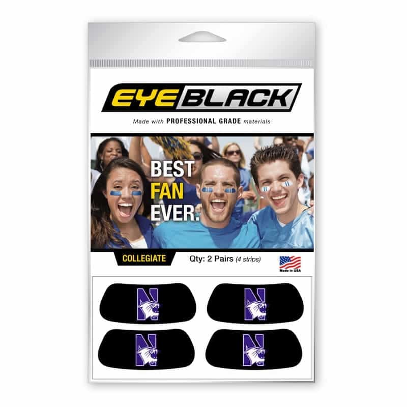 Northwestern Wildcats Set of Four Black Eyeblacks