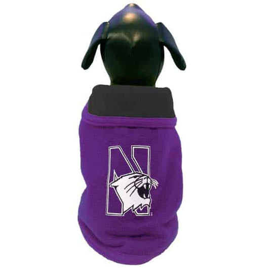 Northwestern University Wildcats Double Polar Fleece Dog Coat