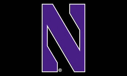 Northwestern University Wildcats Black 3'X5' Flag with N Design