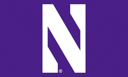 Northwestern University Wildcats Purple 3'X5' Flag with N Design