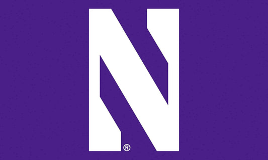 Northwestern University Wildcats Purple 3'X5' Flag with N Design