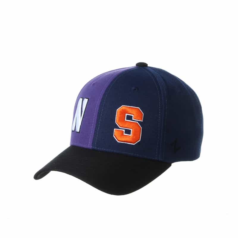 Northwestern University Wildcats House Divided Hat with Syracuse Orange