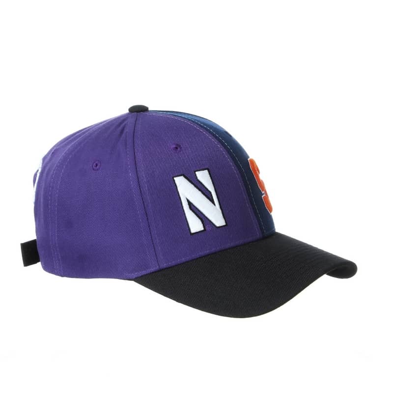 Northwestern University Wildcats House Divided Hat with Syracuse Orange