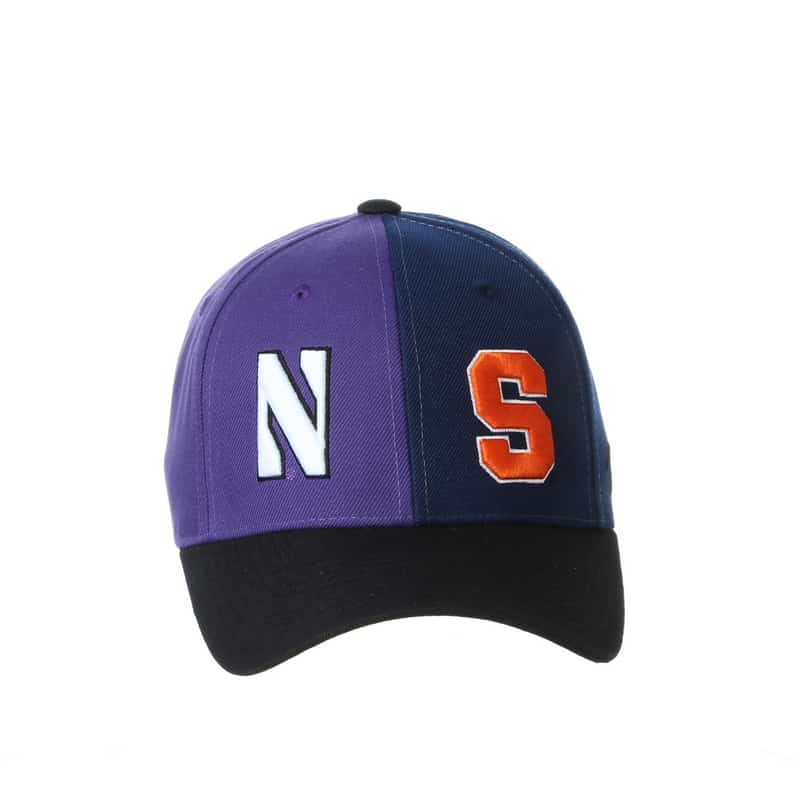 Northwestern University Wildcats House Divided Hat with Syracuse Orange