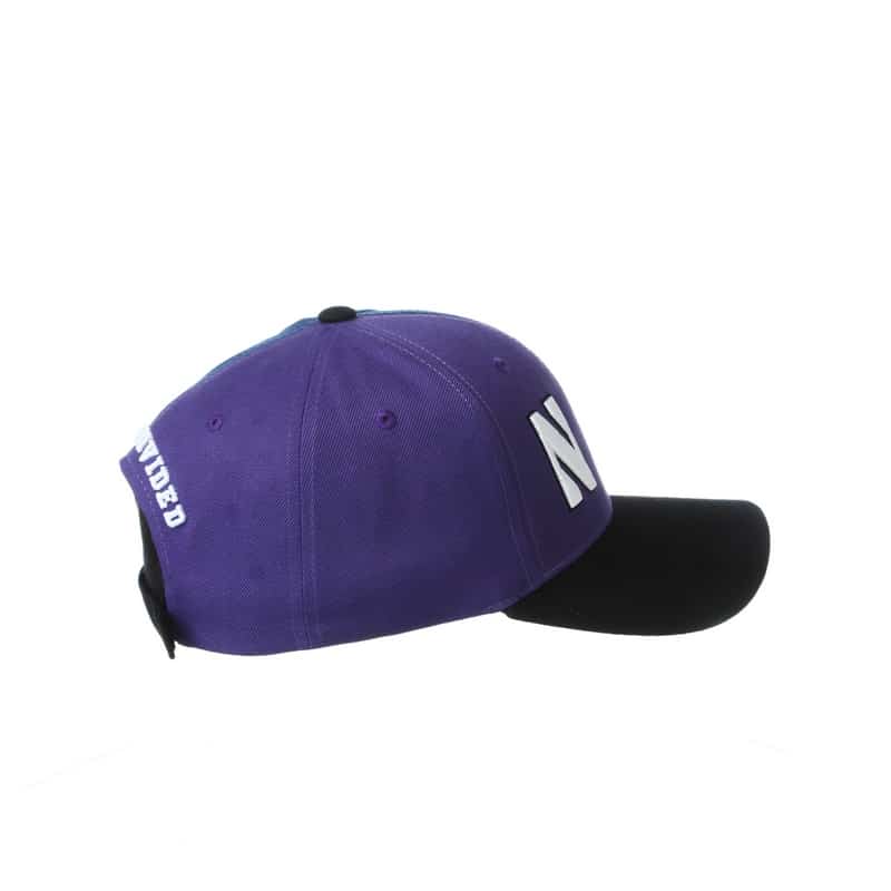 Northwestern University Wildcats House Divided Hat with Villanova Wildcats-Straight Right