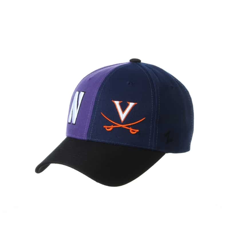 Northwestern University Wildcats House Divided Hat with Virginia Cavaliers