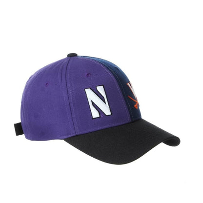 Northwestern University Wildcats House Divided Hat with Virginia Cavaliers-30 Right