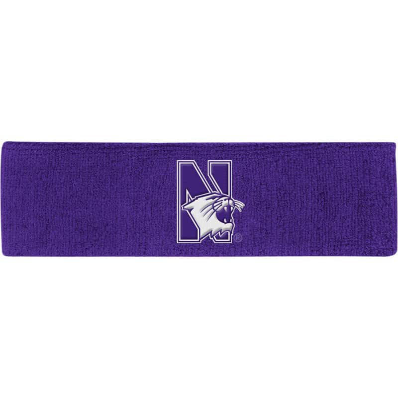 Northwestern University Wildcats Purple Athletic Knit Sweatband / Headband