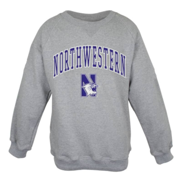 Adult Crewneck Sweatshirt  with Tackle Twill Sewn on Lettering