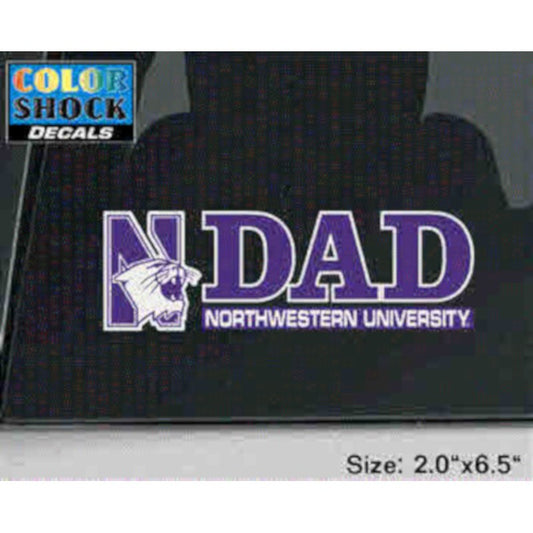 Northwestern University Wildcats Outside Application Decal with N-Cat & Dad Design
