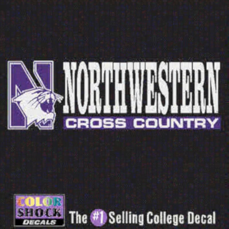 Northwestern University Cross Country Outside Application Decal