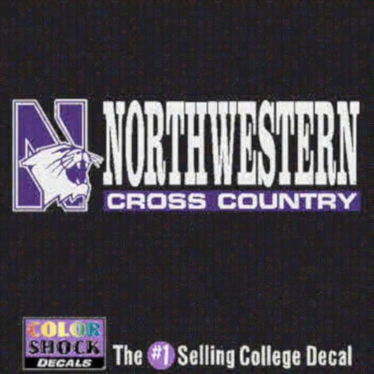 Northwestern University Cross Country Outside Application Decal