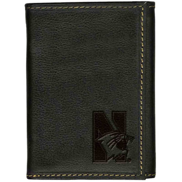 Northwestern Widcats Leather Trifold Wallet