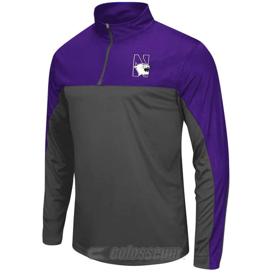 Northwestern University Wildcats Colosseum Men's Trap II 1/2-Zip Pullover Jacket