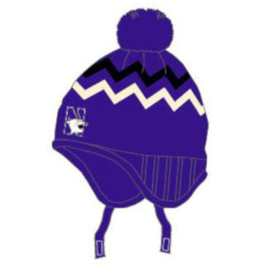Northwestern University Wildcats Purple Newborn Knit Cap With N-Cat Design